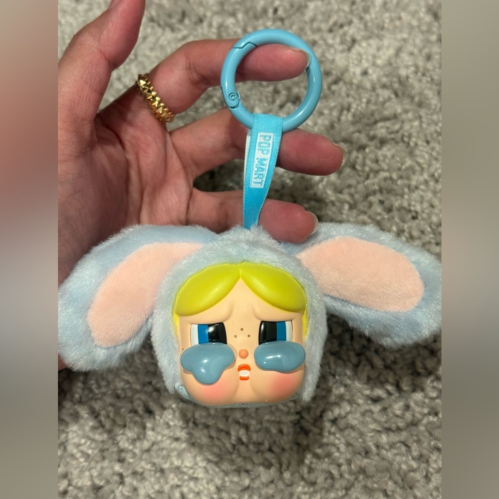 Authentic Pop Mart CRYBABY × Powerpuff Girls Series Plush Pendant Bunny Bubbles